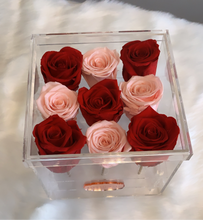 Load image into Gallery viewer, 9 Rose Box with Stem
